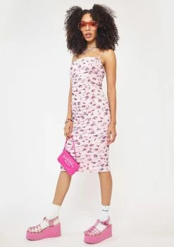 AFRM Summer Pink Bouquet Amara Midi Dress