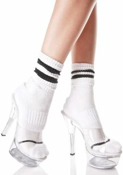 Ellie Shoes Lucite Vanity Platform Heels