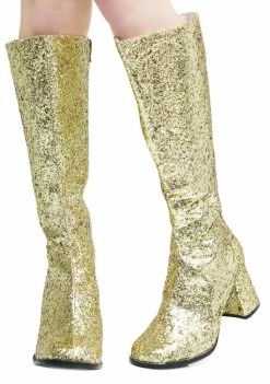 Ellie Shoes Boots & Booties Golden Go-Go Baby Glitter Boots