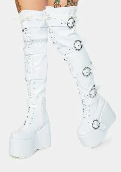 Ellie Shoes Platform Boots Pure Chance At Romance Knee High Boots