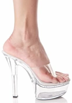 Ellie Shoes Lucite Vanity Platform Heels