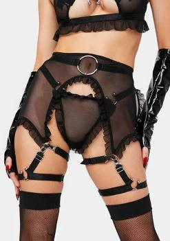 The End Lingerie Sheer Ruffle Garter