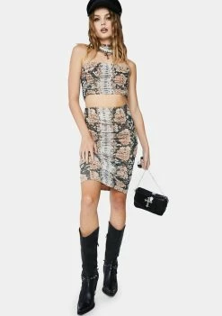 AFRM Placement Snake Capri Top