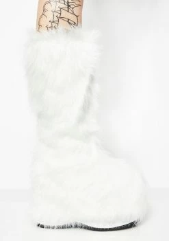 Ellie Shoes Boots & Booties Pure Party Monster Fuzzy Platform Boots