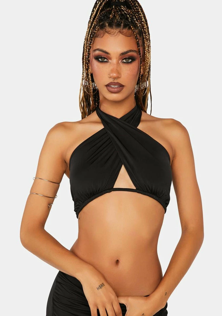 Top 10 🎁 AFRM Alice Wrap Halter Top Crop Halter Top 🌟 1 AFRM Alice Wrap Halter Top Crop Halter Top