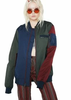 Members Only Color Block Bomber Jacket Outerwear