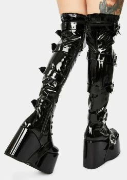 Ellie Shoes Chance At Romance Knee High Boots Platform Boots