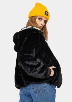 Members Only Outerwear Looney Toons Faux Fur Jacket