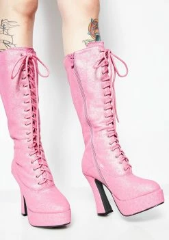Ellie Shoes Beverly Hills Baddie Platform Boots