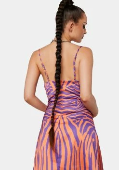 Wholesale ๐คฉ AFRM Orange Zebra Doss Mini ๐ Dress Sundress ๐คฉ 7 AFRM Orange Zebra Doss Mini Dress Sundress