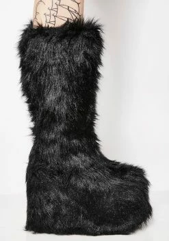 Ellie Shoes Party Monster Fuzzy Platform Boots Boots & Booties