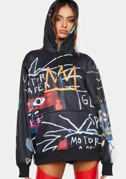 Members Only Tops Basquiat Scuba Graphic Hoodie
