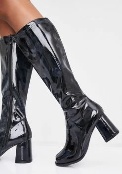 Ellie Shoes Knee High Boots Nocturnal Go-Go Baby Boots