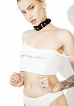 The End Lingerie Hurt Me Harder Crop Top