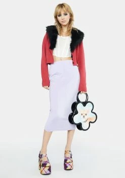 AFRM Lavender Matador Midi Skirt