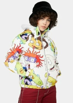 Members Only Outerwear X Nickelodeon White Snorkel Bomber Jacket