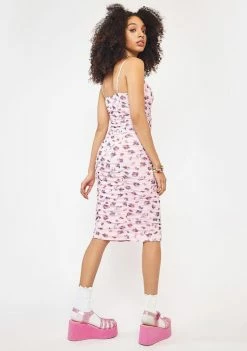 AFRM Summer Pink Bouquet Amara Midi Dress