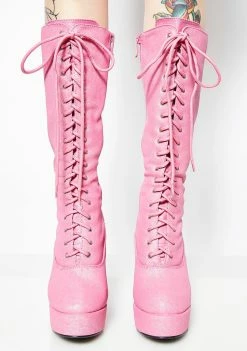 Ellie Shoes Beverly Hills Baddie Platform Boots