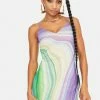 AFRM Abstract Wave Amina Tie Dye Maxi Dress
