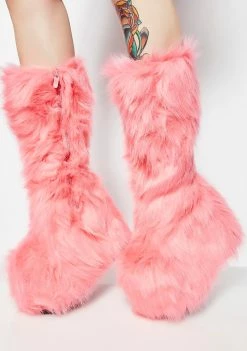 Ellie Shoes Boots & Booties Candy Party Monster Fuzzy Platform Boots