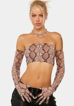 AFRM Natural Snake Steena Tube Top