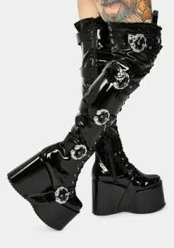 Ellie Shoes Chance At Romance Knee High Boots Platform Boots