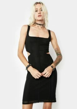 AFRM Noir Alida Cutout Bodycon Dress Dresses