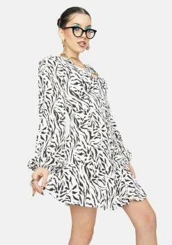 AFRM Dresses Zebra Monna Mini Dress