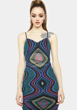 AFRM Roze Mesh Midi Dress Dresses