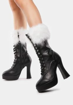 Ellie Shoes Joy Heeled Boots Platform Boots
