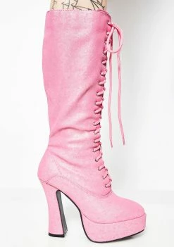 Ellie Shoes Beverly Hills Baddie Platform Boots