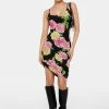 AFRM Black Floral Amina Mesh Midi Dress Midi Dresses