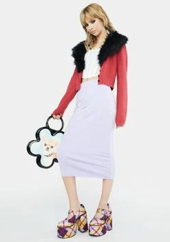 AFRM Lavender Matador Midi Skirt