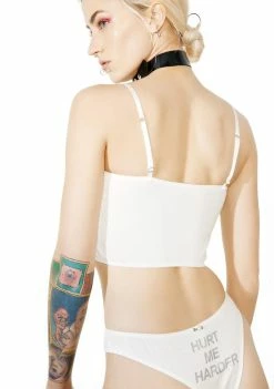 The End Lingerie Hurt Me Harder Crop Top
