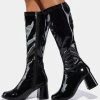 Ellie Shoes Go-Go Baby Patent Boots Boots & Booties
