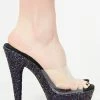 Ellie Shoes Dark Cinderella Slipper Heels Platforms