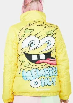 Members Only X Nickelodeon Reversible Spongebob Puffer Jacket