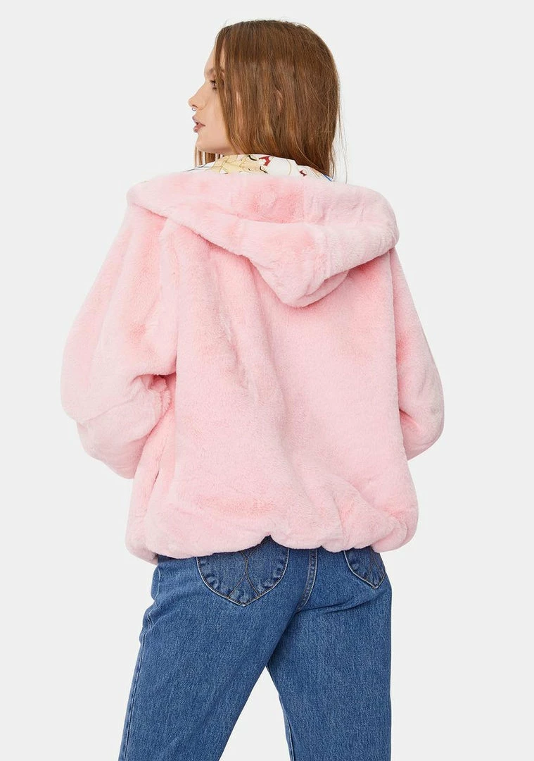 Top 10 🎉 Members Only Blush Looney Toons Faux Fur Jacket 🎉 4 Members Only Blush Looney Toons Faux Fur Jacket