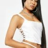 AFRM Blanc Saskia Lace Up Corset Top