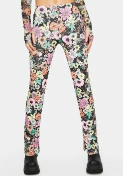 AFRM Noir Garden Irena Flare Pants Flares