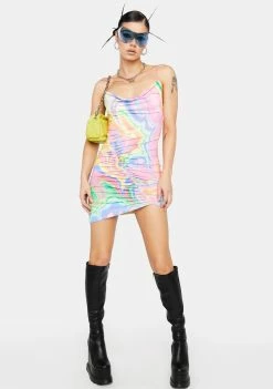 AFRM Club Dresses Abstract Marble Palmetto Mini Dress