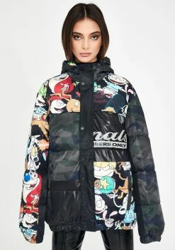 Members Only Nickelodeon Camo Puffer Jacket