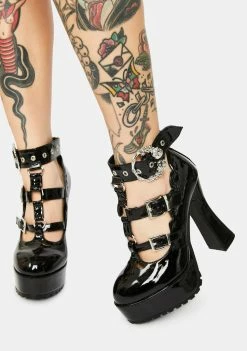 Wholesale ๐ Ellie Shoes Ink Pleasure Is Mine Platform ๐ Heels โญ 6 Ellie Shoes Ink Pleasure Is Mine Platform Heels