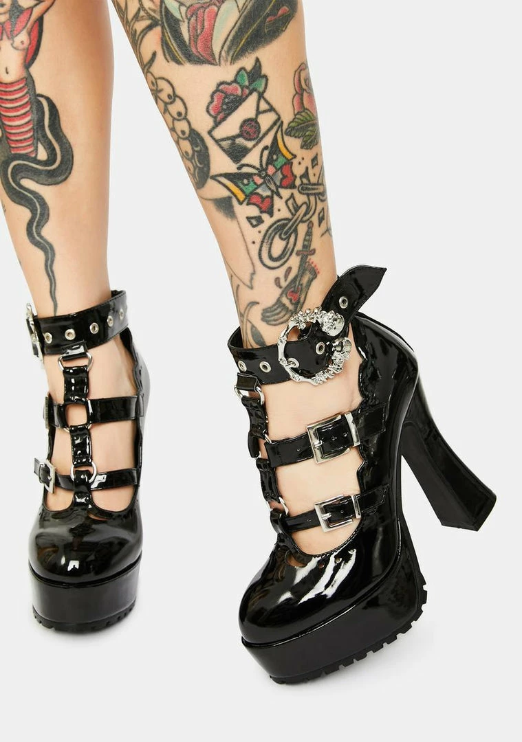 Wholesale ๐ Ellie Shoes Ink Pleasure Is Mine Platform ๐ Heels โญ 3 Ellie Shoes Ink Pleasure Is Mine Platform Heels