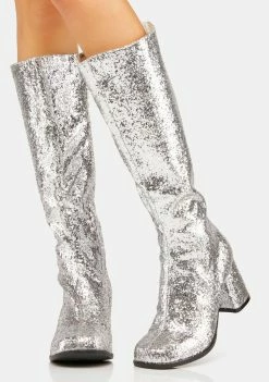 Ellie Shoes Starlight Go-Go Baby Glitter Boots