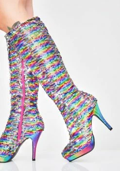 Ellie Shoes Boots & Booties Glitter Fever Knee High Boots