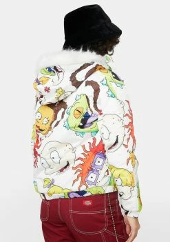 Members Only Outerwear X Nickelodeon White Snorkel Bomber Jacket