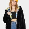 Members Only Outerwear Looney Toons Faux Fur Jacket