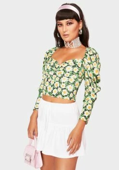 AFRM Long Sleeve Crop Top Effie Top