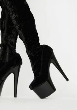 Ellie Shoes Dark Hustler Baby Thigh High Boots Boots & Booties